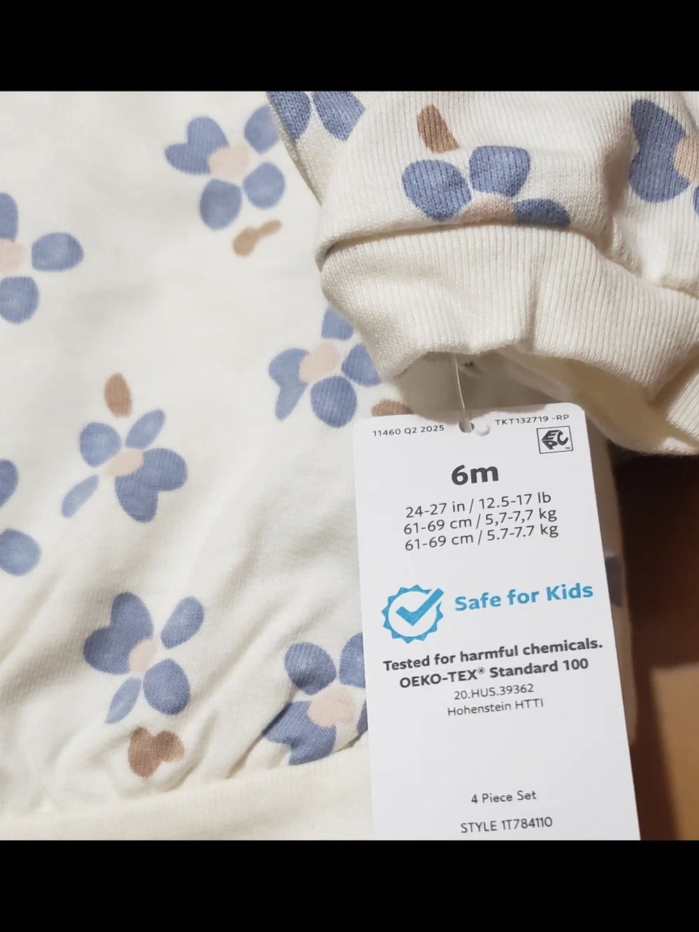 Carter's Light Blue Waffle & Cream Floral 2-Pack Sets
